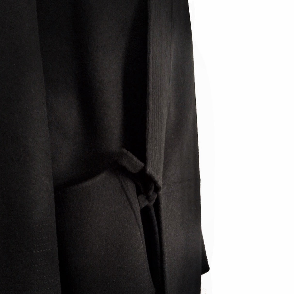 agender | double-face wool, 7/8 agender zencoat...black...made by order